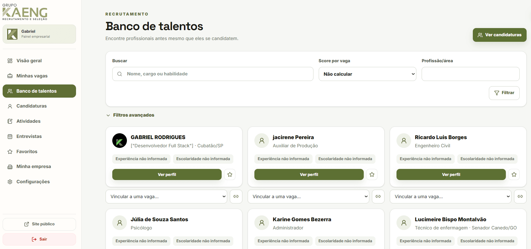 Painel de empresas Kaeng